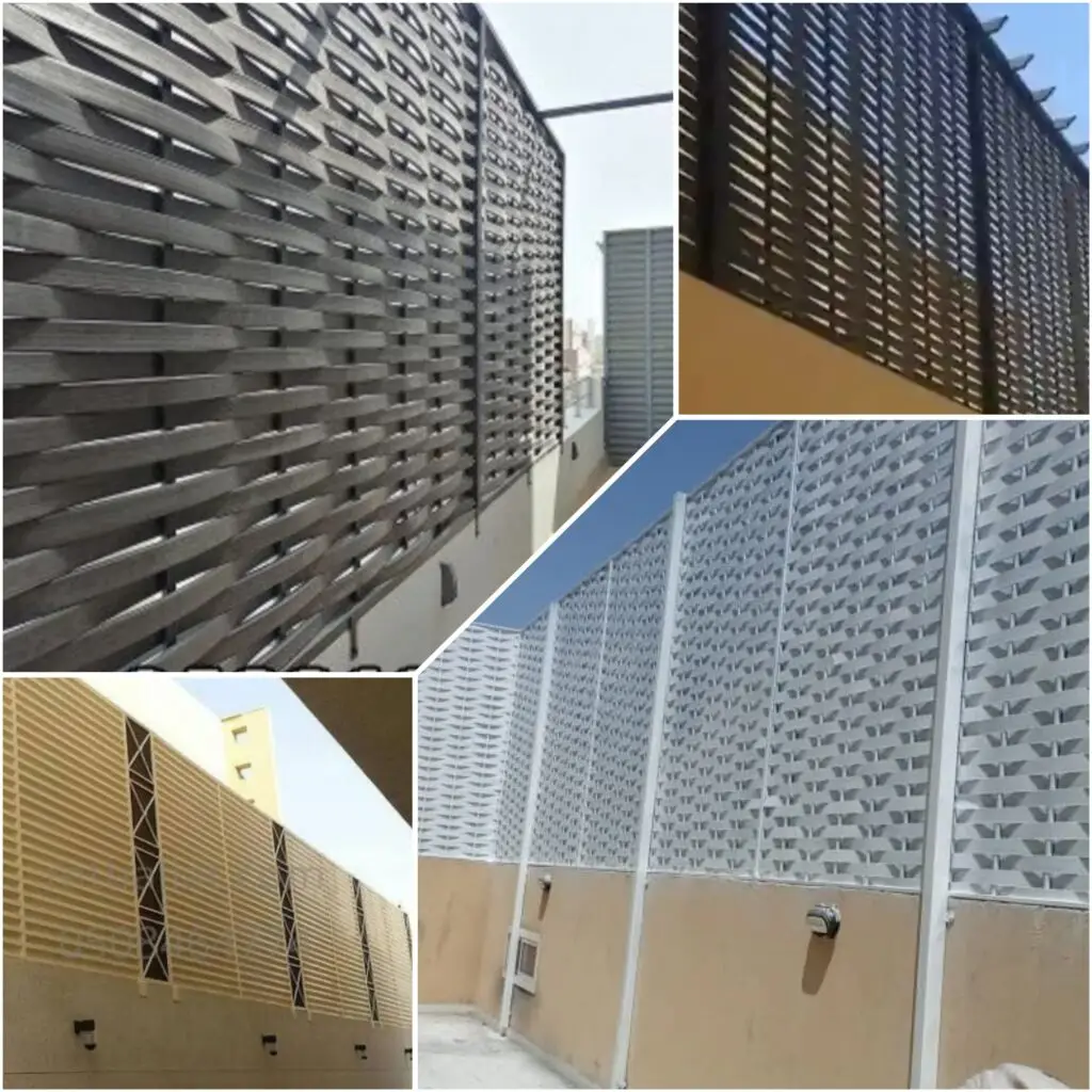 صورة عملية تركيب سواتر أو مظلة مع إنهاء احترافي، لضمان متانة وجودة عالية وحماية المساحات الخارجية