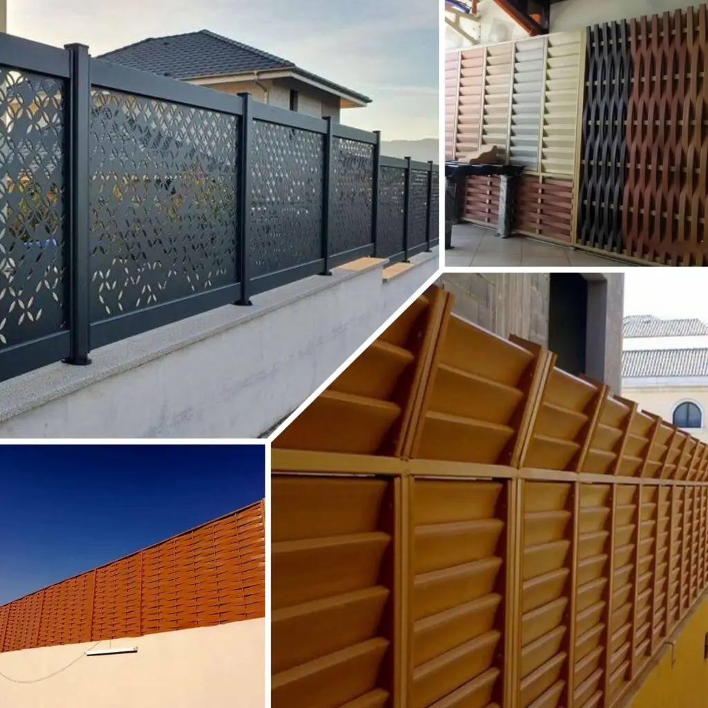 صورة سواتر بلاستيكية عصرية مودرن متينة وعالية الجودة، توفر حماية للمساحات الخارجية مع تصميم عصري وجمالي