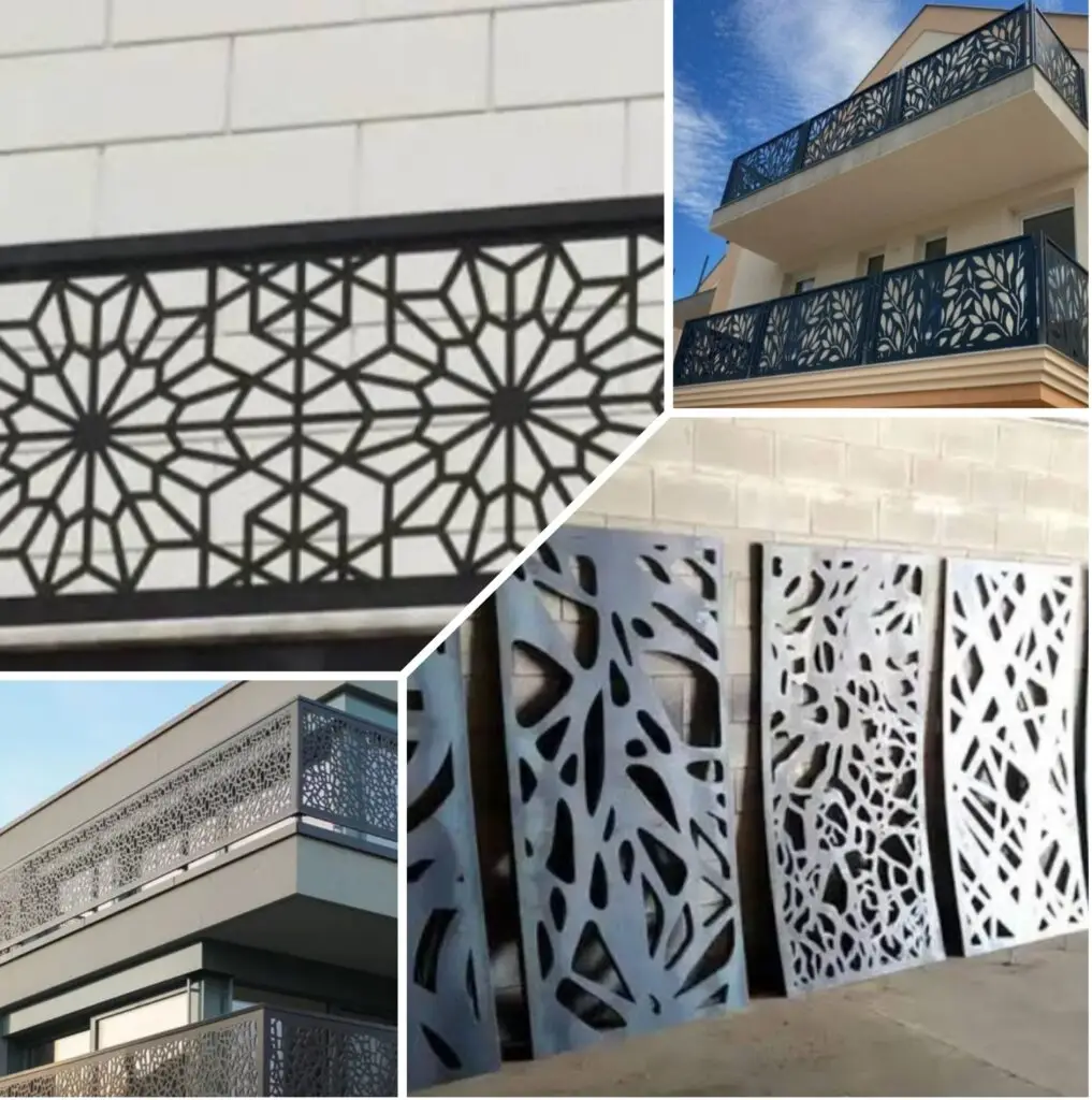 صورة عملية المعاينة والتصميم المخصص لسواتر قصية، لضمان جودة المواد وتصميم متين وجمالي لحماية المساحات الخارجية