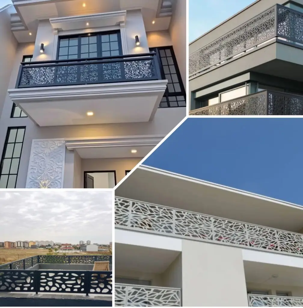 صورة عملية تركيب السواتر القصية مع الاختبار النهائي، لضمان متانة وجودة عالية وحماية المساحات الخارجية