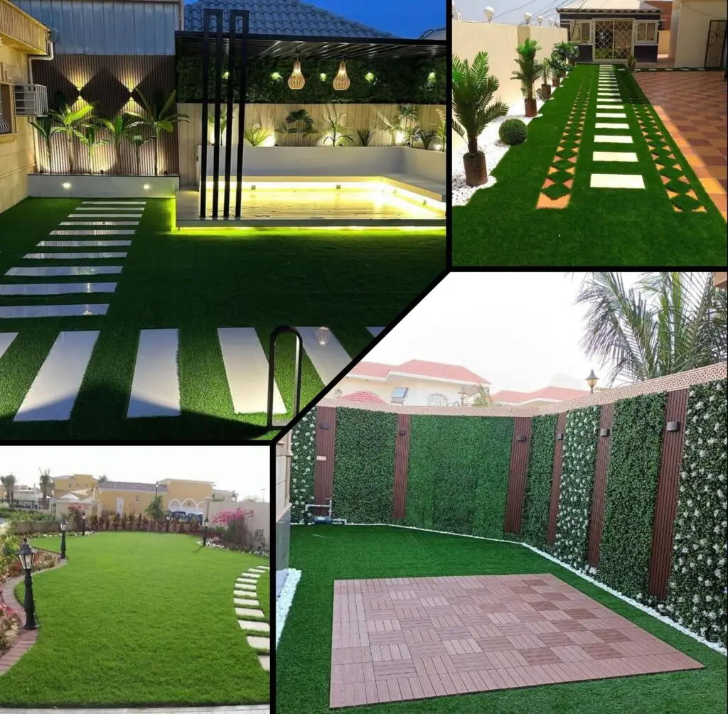 صورة لحديقة طبيعية منسقة في مكة المكرمة، تعرض تصميم جذاب ومساحات خضراء وزراعة النباتات والأشجار