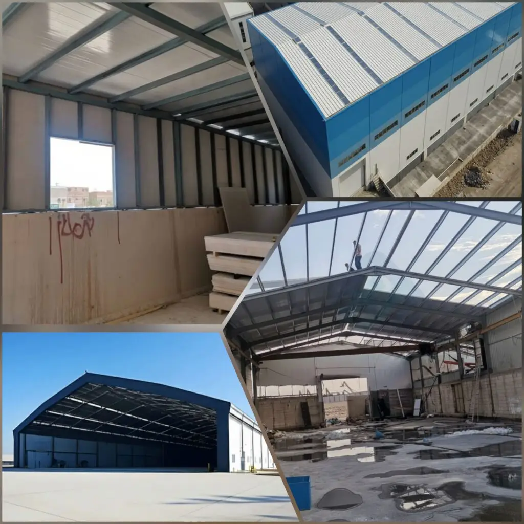 صورة غرفة ساندويش بانل لمستودع أو منشأة صناعية، بتصميم متين وعازل حراري، توفر حماية وكفاءة عالية للتخزين