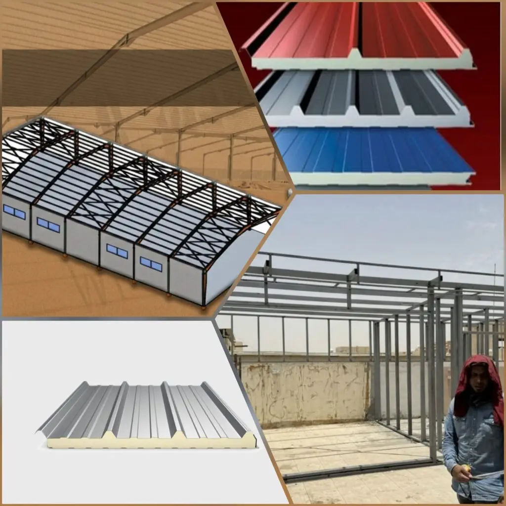 صورة عملية المعاينة والتصميم الهندسي لغرفة ساندويش بانل في مكة المكرمة لتحديد الأبعاد والمواد المثالية