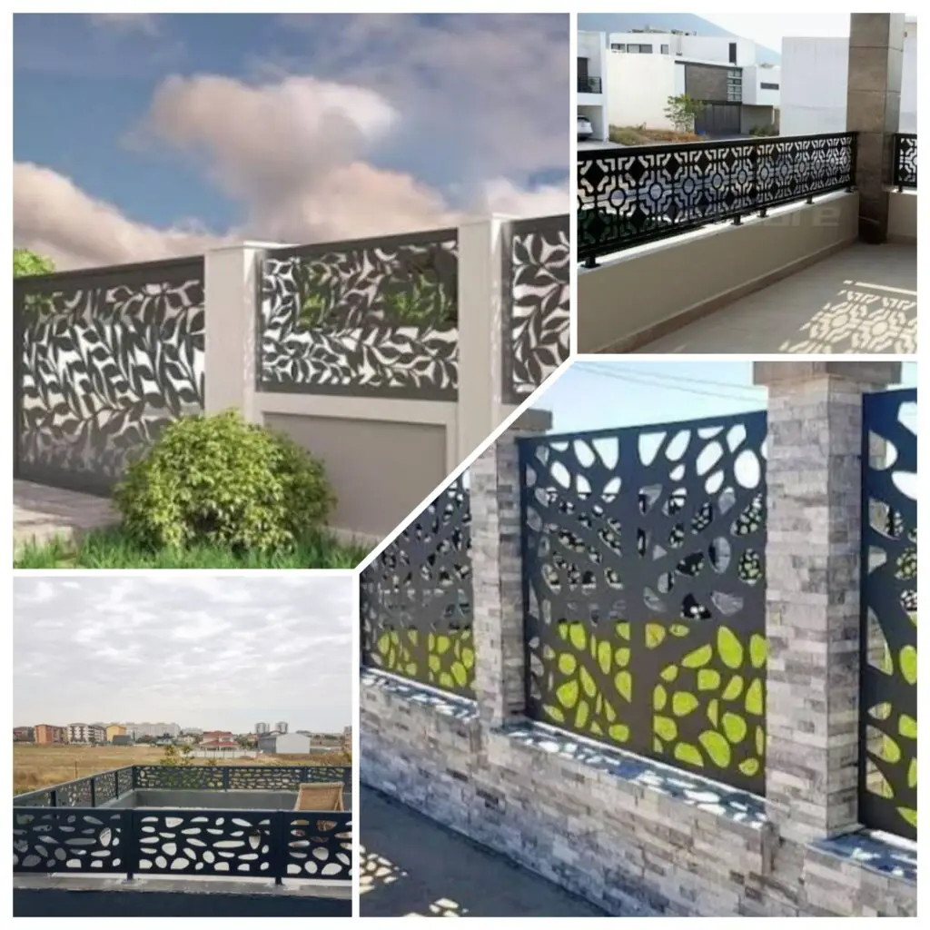 صورة عملية التصنيع للسواتر القصية باستخدام تقنيات الليزر، لضمان دقة القطع وجودة المواد والمتانة