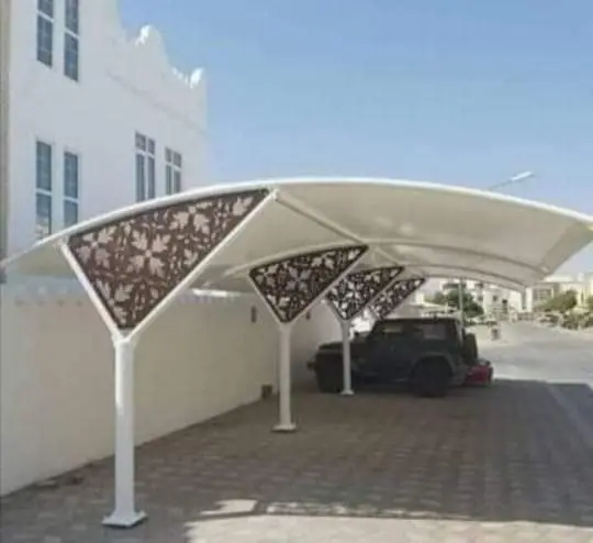 مظلات سيارات مقوسة