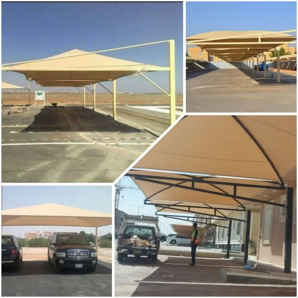 مظلات سيارات تحمي المركبات من أشعة الشمس والعوامل الجوية تركيب مظلات سيارات بتصميم متين وتشطيب احترافي مظلات مواقف سيارات مناسبة للمنازل والاستراحات مظلات سيارات ثابتة بمواد عالية الجودة