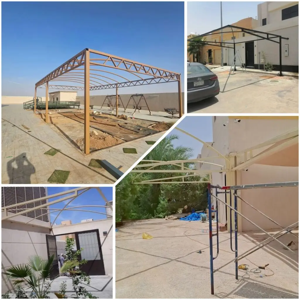 فريق فني يقوم بتصنيع المكونات حسب التصميمات الهندسية تحضير الموقع وتجهيز الأساسات قبل البدء في التنفيذ تصنيع المواد عالية الجودة لضمان متانة المشروع تنفيذ أعمال التصنيع والتحضير بدقة واحترافية